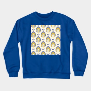 Ivory Retro Flowers Crewneck Sweatshirt